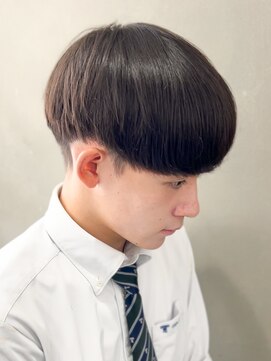 エルマーク 渋谷(L-MARK) 黒髪マッシュナチュラルマッシュメンズヘア韓国ツーブロック