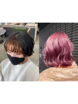 極力髪を痛ませないケアブリーチで、細かいニュアンスのカラーも叶える◎グラデーションなど特殊カラーも◎