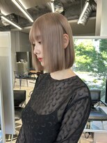 ペレ アネックス 大阪梅田茶屋町店(PELE ANNEX)&nbsp;ホワイトグレージュ/デジタルパーマ/フェザー/梅田