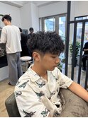 MEN’S HAIR/ブルーブラック/フェザーパーマ/船橋