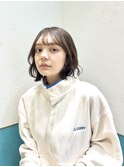 マロンベージュ/ボブ/前髪/レイヤー/髪質改善/縮毛矯正/立川