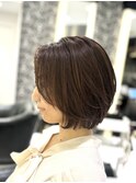 レイヤーボブ　小顔ボブ　藤本麻衣