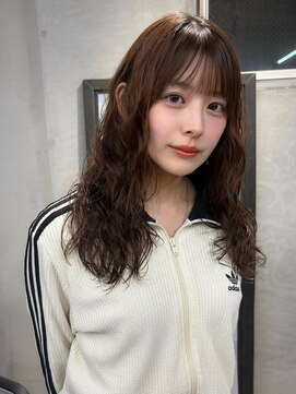 ハロ(Halo) パーマ/ブリーチなし/ベージュカラー/20代