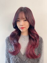 イーストハムアネーロ(EAST HAM anello)&nbsp;ロング/レイヤーカット/ピンク/グラデーション