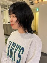 ヘアーズルネッタアベノ(HAIR'S Lunetta abeno)&nbsp;【大阪/天王寺】似合うウルフカット×ブルーブラック