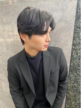 メンズサロン マウナ(men's salon Mauna) ツイストスパイラルパーマスペインカールダークアッシュマンバン