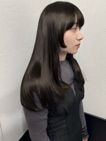 ラグナ(LAGUNA)&nbsp;艶髪オリーブブラウン/サイドバング/ロング/ブリーチなし