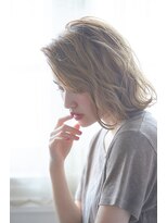 アンドリープ(&LEAP)&nbsp;ミルクティーベージュxラフボブ