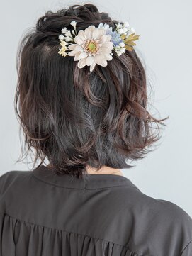 ヘアーサロン ラフリジー(Loufreasy) 結婚式や二次会・パーティヘア♪ ボブのゲストヘアアレンジ♪