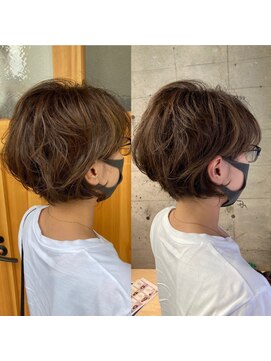 オッソ(OSSO) ボブウェーブ_Aラインボブマロンベージュ