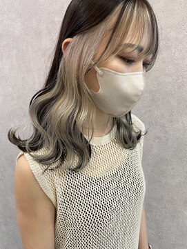 ロンド レア 天神大名店(Lond Le’a) ダブルカラー/インナーカラー/イヤリングカラー/こなれミディ