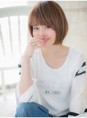 mod's姪浜/艶感外国人風カラーうる艶髪前下がりマッシュヘアーg