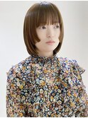 《ぷつっと姫カットでナチュラルお洒落ボブ》