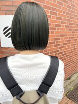 イイナヘアガレージ(117)&nbsp;【117hairgarage】シンプルボブ_ハイライト_オリーブベー