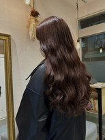 はな(hana)&nbsp;ロングウェーブ　韓国風　ピンクアッシュカラー