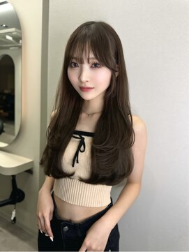 ボタン ハカタ(VOTAN hakata) 博多／天神/韓国風レイヤー/オリーブベージュ/顔まわりカット