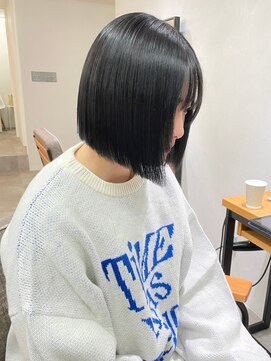 ミュラ(mulah) ぷつっとボブ似合わせカット＊艶髪ストレート前下がりボブ