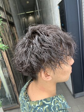アース 天満橋店(HAIR & MAKE EARTH) ツイストスパイラルパーマ束感ショートマッシュ縦落ちツイスパ