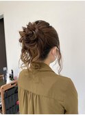 ふわっとお団子ヘア