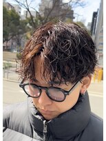 ノイセル 西本町(Noisyle)&nbsp;茶髪×シャドウパーマ分けもおろしも出来る2wayスタイル