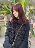 ピンクラベンダーカラー×レイヤースタイル