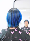 鮮やかブルーグラデボブ