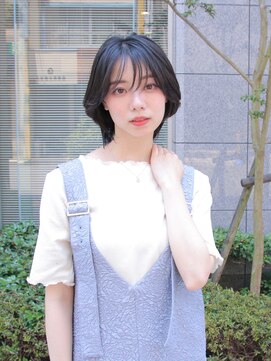 イル 大阪淀屋橋(i'll) シースルーバングうざバング黒髪ショートボブ