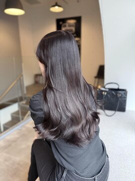 アオ(ao.) ダークラベンダー/ブリーチなしダブルカラー/髪質改善