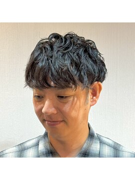 ジェントル(GENTLE) ラフな動きと束感◎好印象パーマスタイル/ビジネス/黒髪