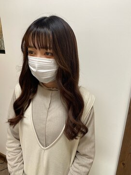 ガルボ ヘアー(garbo hair) 艶髪 秋カラー 韓国風カラー