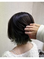 アッシュ 西荻窪店(Ash)&nbsp;【襟足インナーカラー】抜け感オリーブ 上品ダークボブ