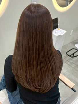 ストレート 髪質改善トリートメント ブラウンベージュ 美髪 艶髪