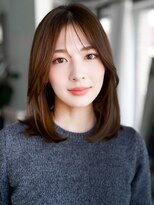 レノラ 本町(LENORA) ☆大人ガーリーダークアッシュミディアムレイヤーカット韓国ヘア