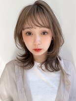 アグノス 青山(Agnos)&nbsp;薄めバング艶感愛され美髪ピンクベージュナチュラルカール