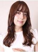 似合わせカット20代30代40代レイヤーロングミルクブラウン0806