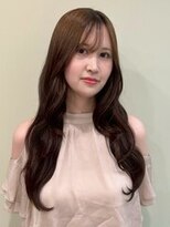 リサヘアーデザイン(RISA HAIR DESIGN)&nbsp;ブラウンベージュカラー レイヤーカット 顔周りカット 20代