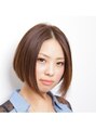 ヘアアンドエステ ヒロイン 西麻布本店(Hair&Esthe HIROIN) 前下がりのボブです。ストレートタッチでクールな印象