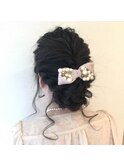 結婚式ヘアアレンジ♪ふんわりアップスタイル