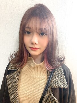 ヘアーワークス ヘルム 渋谷店(HAIR WORKS HELM) [HELM渋谷]インナーピンク