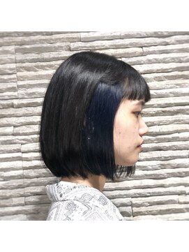 ビス リアン 川口店(Vis lien) ボブ／イヤリングカラー／インナーカラー／ブルージュ／ネイビー