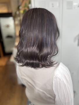 アンク クロス 関内店 黒染め履歴ありラベンダーベージュ！ウェーブヘア