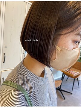 エルサリー(ELLE&SALLY) ミニボブ×オリーブブラウン