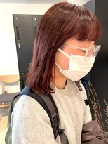 ホーム(HOME)&nbsp;ダブルカラーピンクベージュケアブリーチハイトーン外ハネボブ