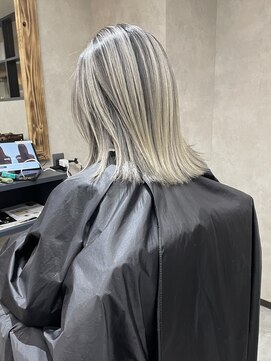 サニー 渋谷(SUNNY) バレイヤージュ、ハイライト、グレージュカラーショコラアッシュ