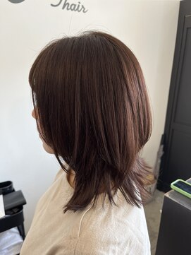 レポヘアー(Repos hair) 20代30代40代外ハネアッシュグレージュ肩ライン耳掛け