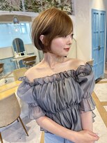 ロンド ストラーダ 心斎橋(Lond strada)&nbsp;ショート×ハイライト白髪ぼかし×シルキーベージュ[心斎橋]