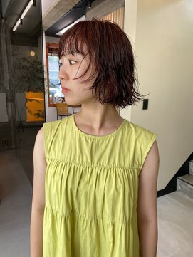 ロールアップスリーブス(ROLL UP SLEEVES) bob perm coral color