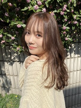 ガーランド (Garland) 大人かわいいまろやかピンクベージュ/小顔シースルー前髪