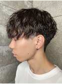 メンズマッシュツイストスパイラルパーマ