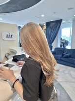 エアー 青山(AIR)&nbsp;ハイトーンカラーミルクティーベージュロングレイヤー